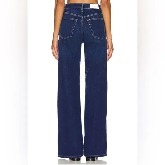NWT RE/DONE 70s Ultra High Rise Wide Leg Jeans inMonterey Fade dark wash